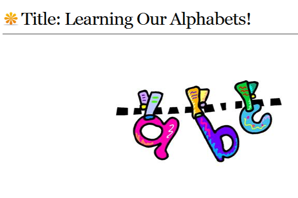 Webquest: Learning our alphabet | Recurso educativo 33885