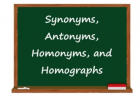 Webquest: Synonyms, antonyms and homonyms | Recurso educativo 35057