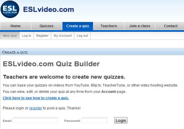 Website: ESL video quiz builder | Recurso educativo 35288