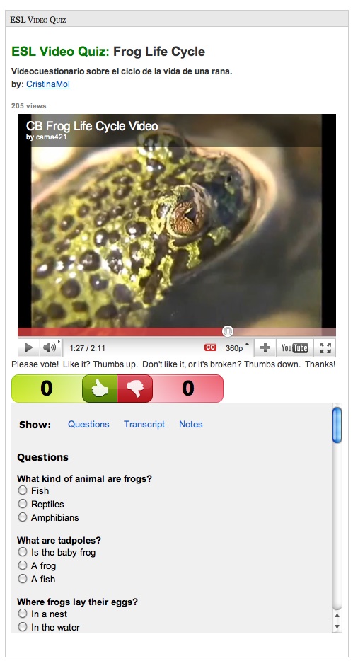 Video: Frog Life Cycle | Recurso educativo 38138