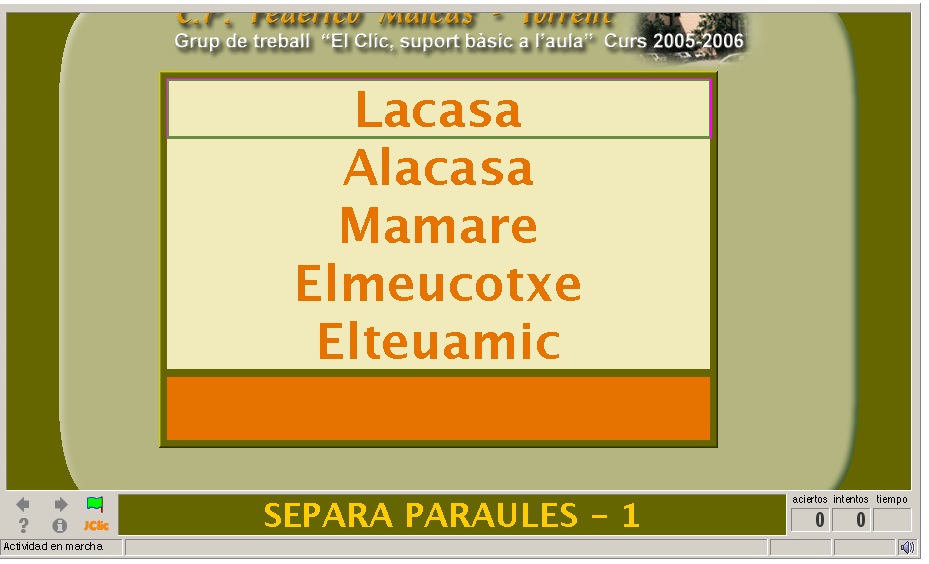 Separa paraules | Recurso educativo 39118