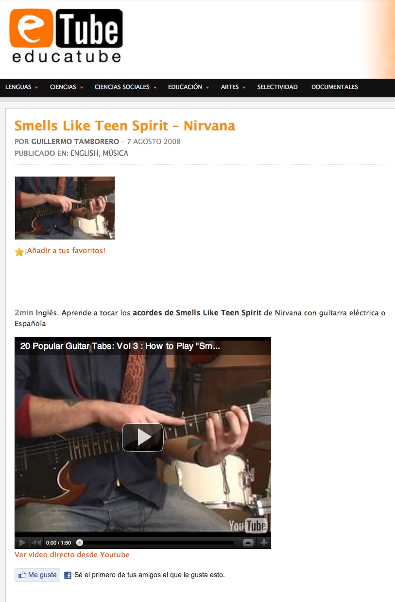 Video: How to play "Smells like a teen spirit" | Recurso educativo 39773