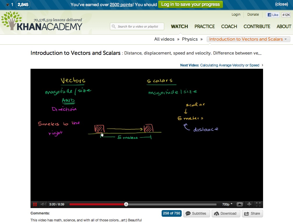 Video: Introduction to Vectors and Scalars | Recurso educativo 40281