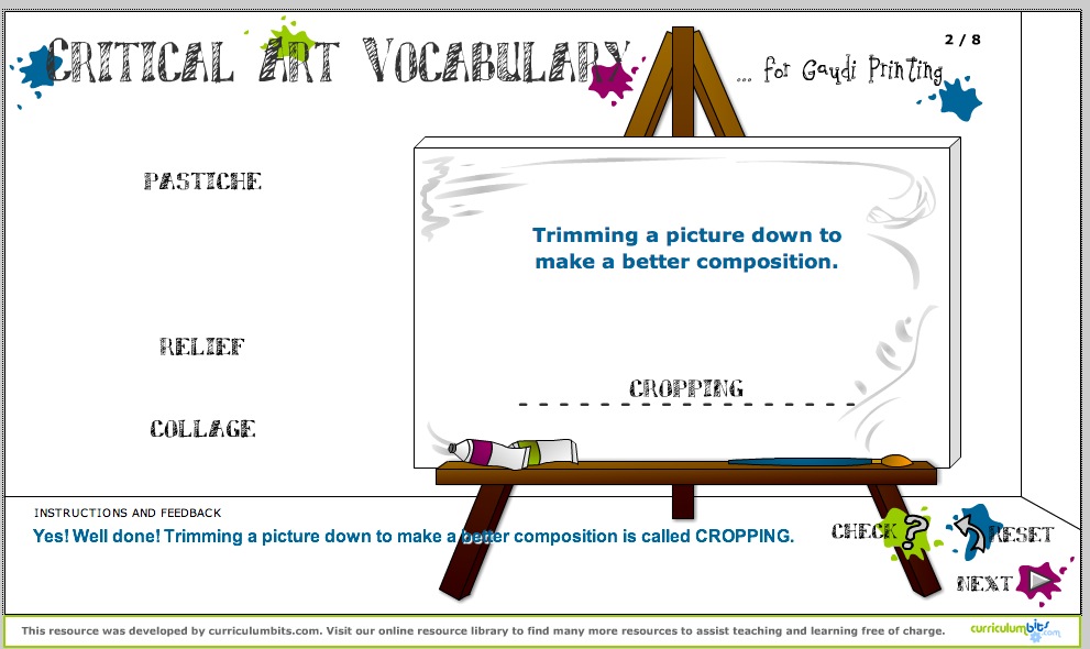 Critical Art Vocabulary for Gaudi Printing | Recurso educativo 41198