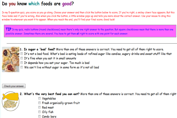 Food quiz | Recurso educativo 41256