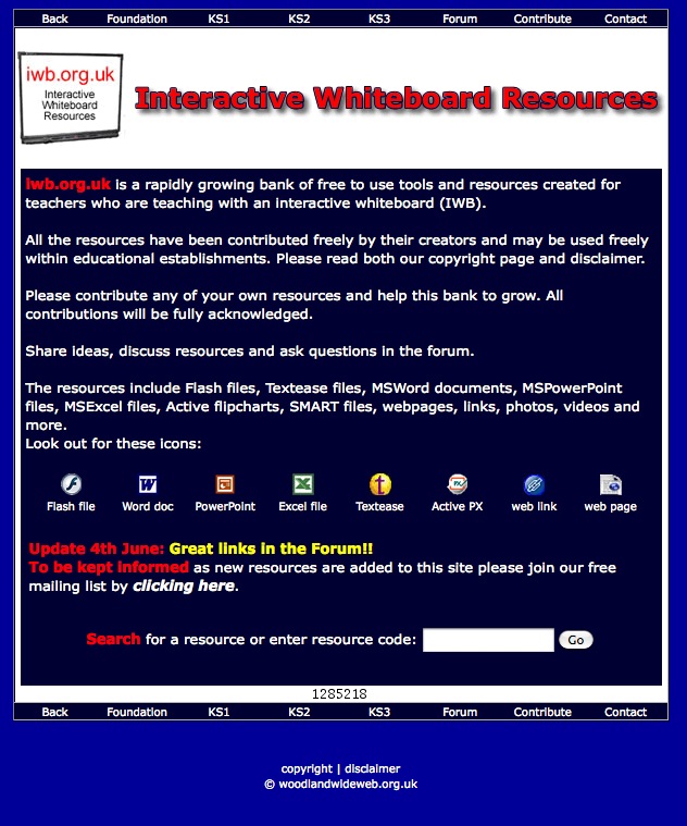 Interactive Whiteboard Resources | Recurso educativo 41930