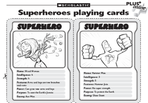 Superhero playing cards | Recurso educativo 42176