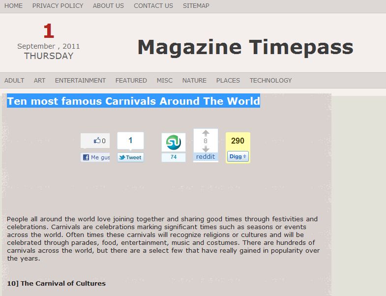 Ten most famous Carnivals around the world | Recurso educativo 42296