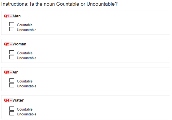 Countable or uncountable? | Recurso educativo 42674