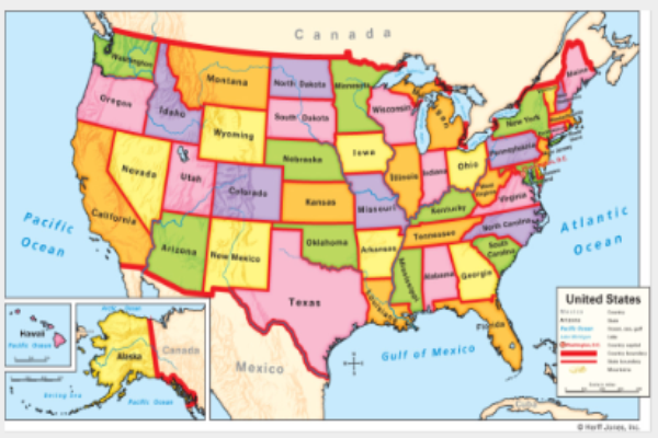 United States political map | Recurso educativo 46040