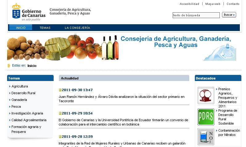 Consejería de Agricultura, Ganaderia, Pesca y Aguas. Canarias | Recurso educativo 46338