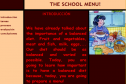 Webquest: The school menu | Recurso educativo 10017