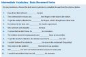 Body movement verbs | Recurso educativo 19040
