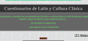 Cuestionarios de Latín y Cultura Clásica | Recurso educativo 24768