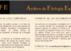 Archivo de Filología Española | Recurso educativo 31322