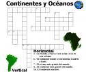 Crucigrama: continentes y océanos | Recurso educativo 5516