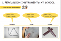 Percussion instruments at school | Recurso educativo 67617
