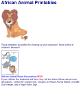 African animals printables | Recurso educativo 75485