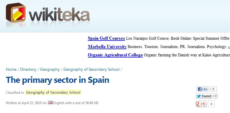 The primary sector in Spain | Recurso educativo 90068