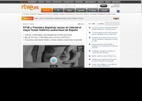 RTVE y Filmoteca Española lanzan en Internet el mayor fondo histórico | Recurso educativo 677547