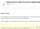 Operacions amb fraccions algebraiques | Recurso educativo 745723