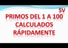 Lista de números primos del 1 al 100 por el método más rápido que existe. | Recurso educativo 746485