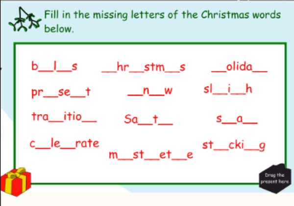 Christmas word fun | Recurso educativo 46622