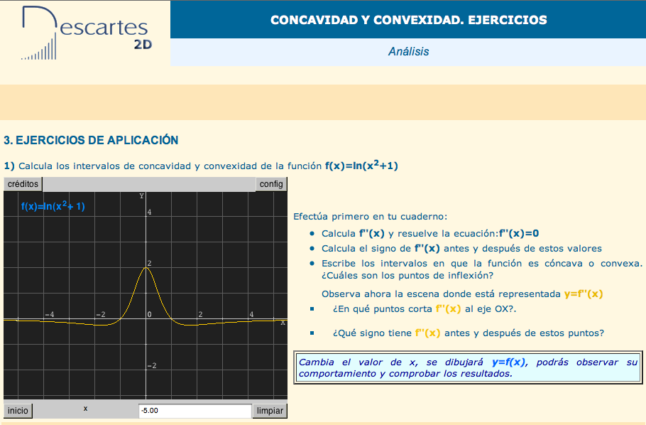 Concavidad y convexidad. Ejercicios: 3. Ejercicios de aplicación | Recurso educativo 92231